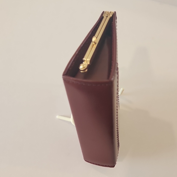 Burberry Burgundy Leather Card Holder/Coin Case - Picture 6 of 11